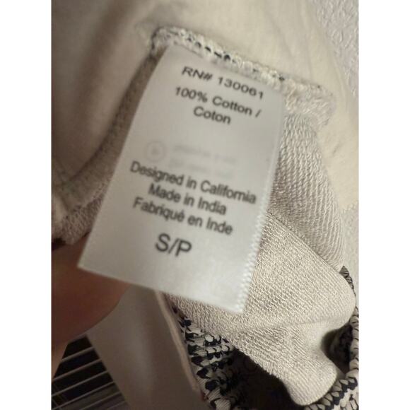 L*Space Sprinter Plaid Print Relaxed Fit Cream Black Jogger Sweatpants Size S - Picture 12 of 12